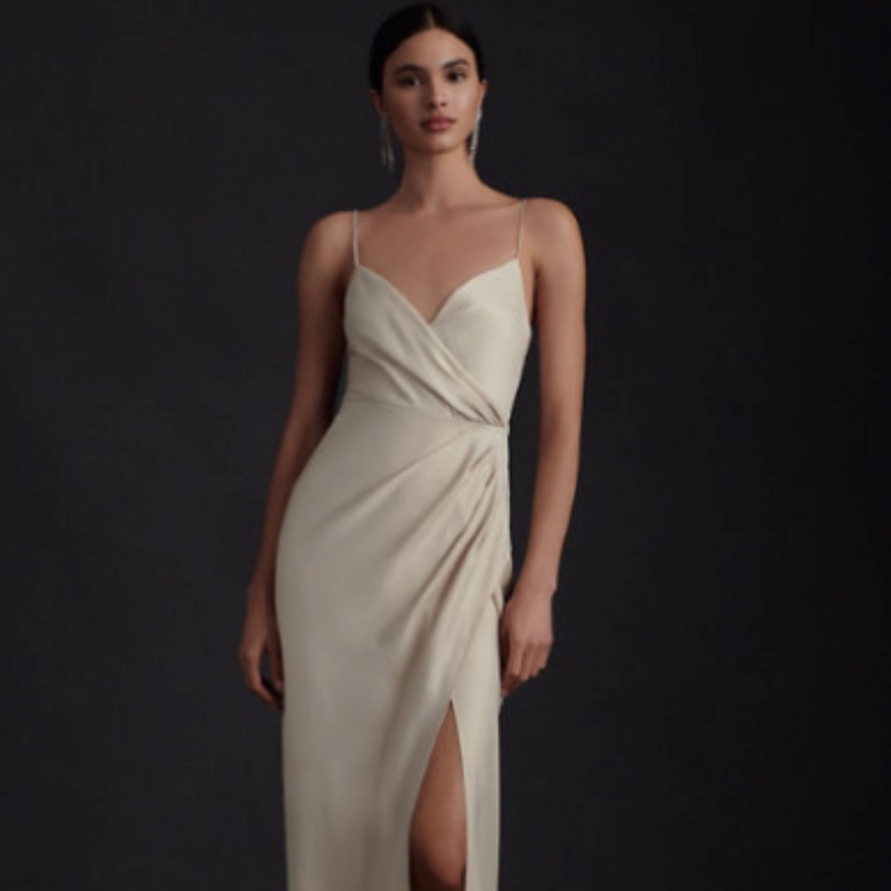 BHLDN Freya Satin Charmeuse Dress - Size 6
